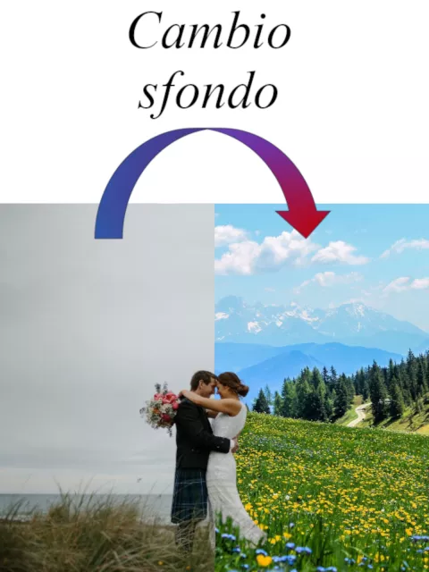 fotomontaggio sostituzione sfondo