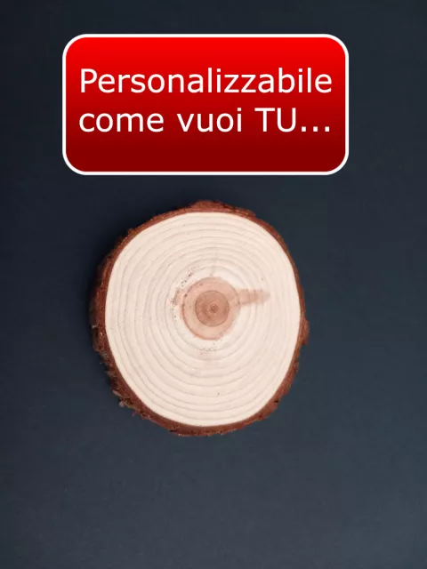 sottobicchiere legno 8 10 cm spesso personalizzabile