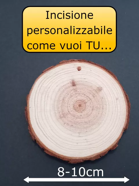 targhetta legno spesso 8 10 cm incisione personalizzabile