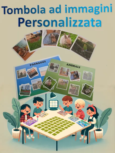 tombola ad immagini personalizzata 6 cartelle